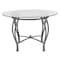 Flash Furniture Round Glass Table/Silver Frame, Round, 45", 45" W, 45" L, 29.5" H, Glass, Clear XU-TBG-23-GG - alternate 2