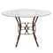 Flash Furniture Round Dining Table, Matte Gold, Rnd Glss, 45", Glass, Clear XU-TBG-2-GG - alternate 2