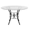 Flash Furniture Round Dining Table, Black Metal, Round Glss, 48", Glass, Clear XU-TBG-4-GG - alternate 4