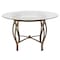 Flash Furniture Round Dining Table, Matte Gld Mtl, Rnd Glss, 48", 48" W, 48" L, 29.5" H, Glass, Clear XU-TBG-7-GG - alternate 2