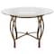 Flash Furniture Round Dining Table, Matte Gld Mtl, Rnd Glss, 45", 45" W, 45" L, 29.5" H, Glass, Clear XU-TBG-8-GG - alternate 3