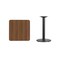 Flash Furniture Square Walnut Table Top, Square w/Round Base, 24", Laminate Top, Wood Grain XU-WALTB-2424-TR18-GG - alternate 3