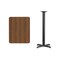 Flash Furniture Rectangle Walnut Table, Rectangle w/X-Base, 24"x30", Laminate Top, Wood Grain XU-WALTB-2430-T2222B-GG - alternate 3