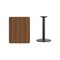Flash Furniture Rectangle Walnut Table, Rctngl w/Round Base, 24"x30", Laminate Top, Wood Grain XU-WALTB-2430-TR18-GG - alternate 3