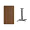 Flash Furniture Rectangle Walnut Table, Rectangle w/X-Base, 24"x42", Laminate Top, Wood Grain XU-WALTB-2442-T2230-GG - alternate 2