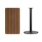 Flash Furniture Rectangle Walnut Table, Rctngl w/Round Base, 24"x42", Laminate Top, Wood Grain XU-WALTB-2442-TR24B-GG - alternate 3
