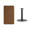 Flash Furniture Rectangle Walnut Table, Rctngl w/Round Base, 24"x42", Laminate Top, Wood Grain XU-WALTB-2442-TR24-GG - alternate 3