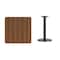 Flash Furniture Square Walnut Table Top, Square w/Round Base, 30", Laminate Top, Wood Grain XU-WALTB-3030-TR18-GG - alternate 3