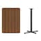 Flash Furniture Rectangle Walnut Table, Rectangle w/X-Base, 30"x42", 30" W, 42" L, 43.125" H, Laminate Top XU-WALTB-3042-T2230B-GG - alternate 2