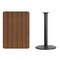 Flash Furniture Rectangle Walnut Table, Rctngl w/Round Base, 30"x42", 30" W, 42" L, 43.125" H, Laminate Top XU-WALTB-3042-TR24B-GG - alternate 3