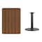 Flash Furniture Rectangle Walnut Table, Rctngl w/Round Base, 30"x42", Laminate Top, Wood Grain XU-WALTB-3042-TR24-GG - alternate 2