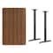 Flash Furniture Rectangle Walnut Table, Rectangle w/T-Base, 30"x48", 30" W, 48" L, 43.125" H, Laminate Top XU-WALTB-3048-T0522B-GG - alternate 3