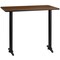 Flash Furniture Rectangle Walnut Table, Rectangle w/T-Base, 30"x48", 30" W, 48" L, 43.125" H, Laminate Top XU-WALTB-3048-T0522B-GG - alternate 2