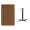 Flash Furniture Rectangle Walnut Table, Rectangle w/X-Base, 30"x48", 30" W, 48" L, 43.125" H, Laminate Top XU-WALTB-3048-T2230B-GG - alternate 3