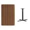Flash Furniture Rectangle Walnut Table, Rectangle w/X-Base, 30"x48", Laminate Top, Wood Grain XU-WALTB-3048-T2230-GG - alternate 2