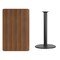 Flash Furniture Rectangle Walnut Table, Rctngl w/Round Base, 30"x48", Laminate Top, Wood Grain XU-WALTB-3048-TR24B-GG - alternate 3