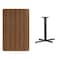 Flash Furniture Rectangle Walnut Table, Rctngl w/Round Base, 30"x48", Laminate Top, Wood Grain XU-WALTB-3048-TR24-GG - alternate 3