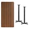 Flash Furniture Rectangle Walnut Table, Rectangle w/X-Base, 30"x60", Laminate Top, Wood Grain XU-WALTB-3060-T2222B-GG - alternate 3