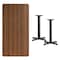 Flash Furniture Rectangle Walnut Table, Rectangle w/X-Base, 30"x60", Laminate Top, Wood Grain XU-WALTB-3060-T2222-GG - alternate 5
