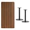 Flash Furniture Rectangle Walnut Table, Rctngl w/Round Base, 30"x60", Laminate Top, Wood Grain XU-WALTB-3060-TR18-GG - alternate 3