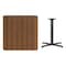 Flash Furniture Square Walnut Table, Sqr w/X-Base, 36"W x 31.13"H, 36" W, 36" L, 31.125" H, Laminate Top, Wood Grain XU-WALTB-3636-T3030-GG - alternate 3