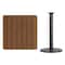 Flash Furniture Square Walnut Table Top, Square w/Round Base, 36", Laminate Top, Wood Grain XU-WALTB-3636-TR24B-GG - alternate 2