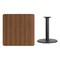 Flash Furniture Square Walnut Table Top, Square w/Round Base, 36", Laminate Top, Wood Grain XU-WALTB-3636-TR24-GG - alternate 3