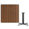 Flash Furniture Square Walnut Table, Sqr w/x-Base, 42" W x 13" H, Laminate Top, Wood Grain XU-WALTB-4242-T3333-GG - alternate 2