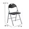 Flash Furniture Folding Chair, Black Vinyl, 31.5" H YB-YJ806H-GG - alternate 4