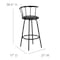 Flash Furniture Swivel Barstool, Mtl, Crown Back, Blk Seat YB-Y-J909-KD-GG - alternate 5