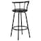 Flash Furniture Swivel Barstool, Mtl, Crown Back, Blk Seat YB-Y-J909-KD-GG - alternate 8