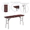 Flash Furniture Rectangle Training Table, Laminate Top, Wood Grain YT-1860-MEL-WAL-GG - alternate 2