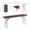 Flash Furniture Folding Training Table Training Table, 72" D X 30" H, 18" W X Melamine, Table Top: Laminate YT-1872-MEL-WAL-GG - alternate 9