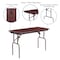 Flash Furniture Rectangle Folding Table, Laminate Top, Wood Grain YT-2448-MEL-WAL-GG - alternate 2