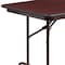 Flash Furniture Rectangle Folding Table, Laminate Top, Wood Grain YT-3072-HIGH-WAL-GG - alternate 2
