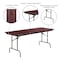 Flash Furniture Rectangle Folding Table, Laminate Top, Wood Grain YT-3072-MEL-WAL-GG - alternate 4