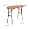 Flash Furniture Half Round Folding Table, Wood Top, Wood Grain YT-WHRFT48-HF-GG - alternate 6