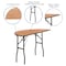 Flash Furniture Half Round Folding Table, Wood Top, Wood Grain YT-WHRFT48-HF-GG - alternate 3