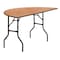 Flash Furniture Half Round Folding Table, Wood Top, Wood Grain YT-WHRFT60-HF-GG - alternate 7