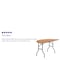 Flash Furniture Half Round Folding Table, Wood Top, Wood Grain YT-WHRFT60-HF-GG - alternate 2