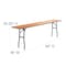 Flash Furniture Rectangle Training Table, Wood Top, Wood Grain YT-WTFT18X96-TBL-GG - alternate 5