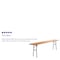 Flash Furniture Rectangle Training Table, Wood Top, Wood Grain YT-WTFT18X96-TBL-GG - alternate 2