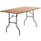 Flash Furniture Rectangle Folding Table, Wood Top, Wood Grain YT-WTFT30X60-TBL-GG - alternate 4