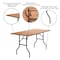 Flash Furniture Rectangle Folding Table, Wood Top, Wood Grain YT-WTFT30X60-TBL-GG - alternate 3