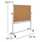 Flash Furniture Cork/Marker Board, 53"W x 62.5"H YU-YCI-003-CK-GG - alternate 3