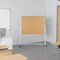 Flash Furniture Cork/Marker Board, 53"W x 62.5"H YU-YCI-003-CK-GG - alternate 1