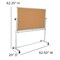 Flash Furniture Cork/Marker Board, 62.5"W x 62.25"H YU-YCI-004-CK-GG - alternate 6