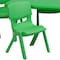 Flash Furniture Rectangle Activity Table, Plastic, Steel, Green YU-YCX-0013-2-RECT-TBL-GREEN-E-GG - alternate 6