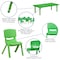 Flash Furniture Rectangle Activity Table, Plastic, Steel, Green YU-YCX-0013-2-RECT-TBL-GREEN-E-GG - alternate 5