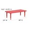 Flash Furniture Rectangle Table Set, Plastic, Steel, Red YU-YCX-0013-2-RECT-TBL-RED-E-GG - alternate 5
